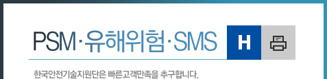 PSM·유해위험·SMS. 한국안전기술지원단은 빠른고객만족을 추구합니다.